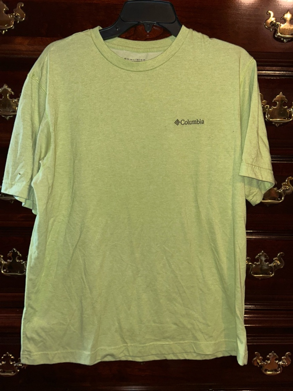 Columbia Men’s Pale Green Short Sleeve Crew Tee, Size Large